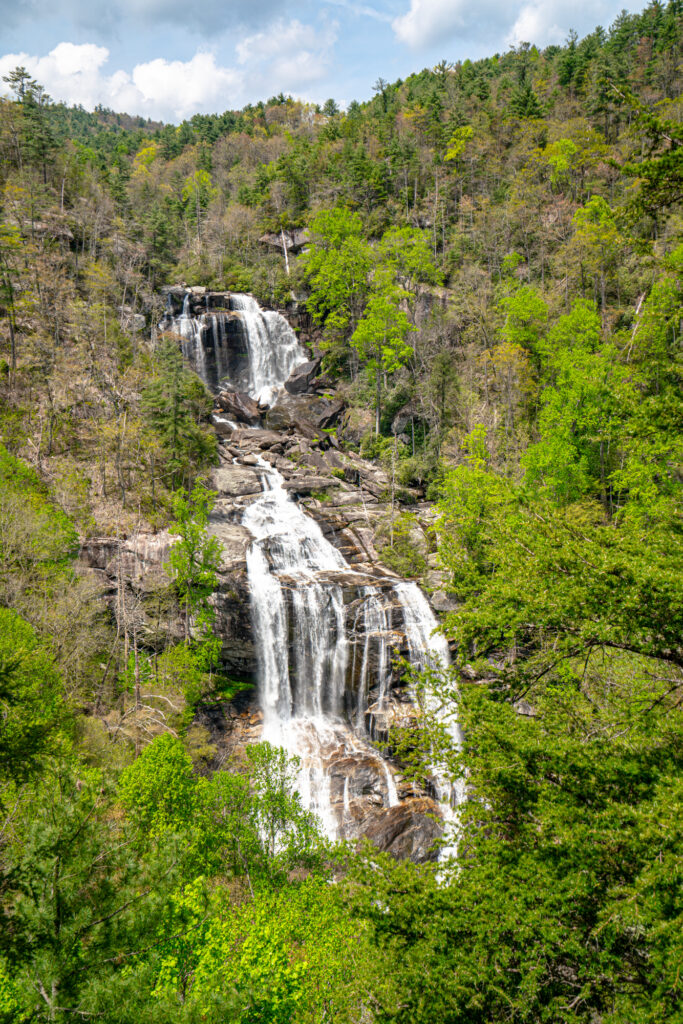 whitewater falls north carolina as seen from viewing platform